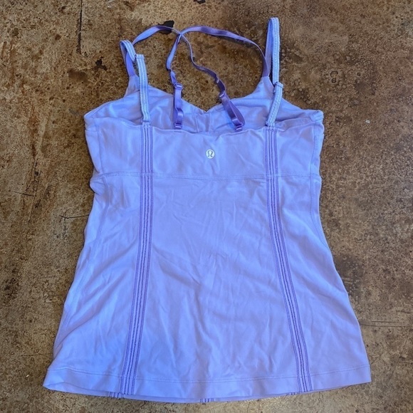 LULULEMON lilac purple centered pose multi strap tank top - Picture 4 of 5